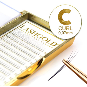 C-Curl Fächerwimpern 3D 0,07 mm 10 mm